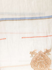 Striped Cotton & Jacquard Stole