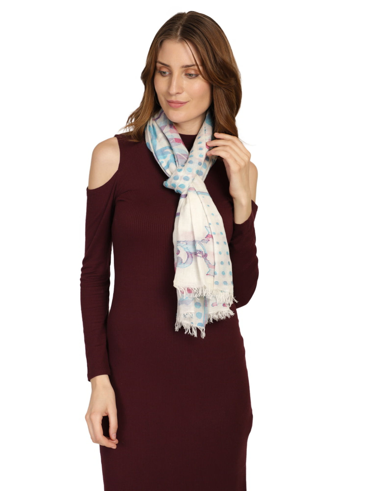 Abstract Cotton & Jacquard Stole