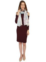 Abstract Cotton & Jacquard Stole