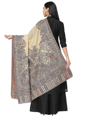 Tribal Double Beam Kaani Ethnic Motifs Polyester Modal Shawl