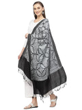 Crewel Floral Embroidered Polywool Stole