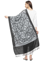 Crewel Floral Embroidered Polywool Stole