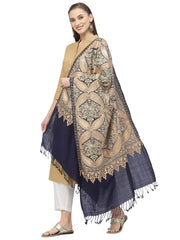 Paisan Floral Embroidered Polywool Stole