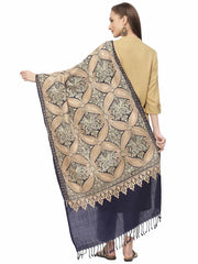 Paisan Floral Embroidered Polywool Stole