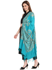Paisley Embroidered Acrylic Wool Shawl