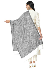 Lush Floral Self Design Modal Stole