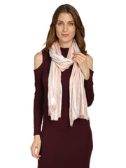 Striped Viscose Rayon Stole