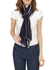 Chevron & Striped Viscose Rayon Stole