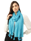 Solid Cotton Blend Scarf
