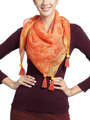 Floral Chiffon Scarf