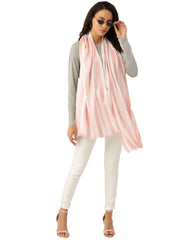 Striped Viscose Rayon Stole