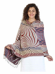 Geometric Viscose Rayon Shawl