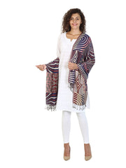 Geometric Viscose Rayon Shawl