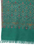 Lush Floral Woven Design Polywool Stole