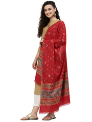 Booti Paisely Woven Design Polywool Stole