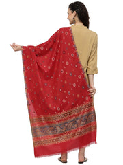 Booti Paisely Woven Design Polywool Stole