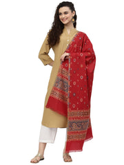 Booti Paisely Woven Design Polywool Stole