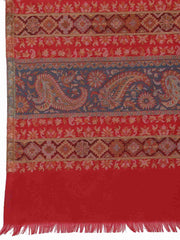 Booti Paisely Woven Design Polywool Stole