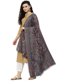 Paisan Paisely Woven Design Polywool Stole