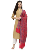 Lush Floral Woven Design Polywool Stole