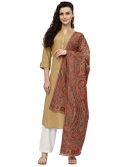 Paisely Woven Design Polywool Stole