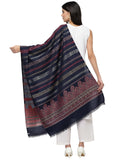 Spatial Striped Lurex & Polywool Stole