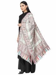Lush Paisely Self Design Polywool Stole