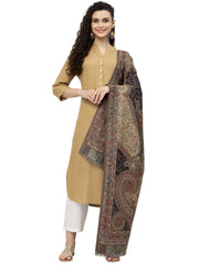Paisely Woven Design Polywool Stole