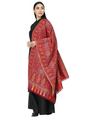 Lush Paisely Self Design Polywool Stole