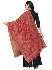 Lush Paisely Self Design Polywool Stole