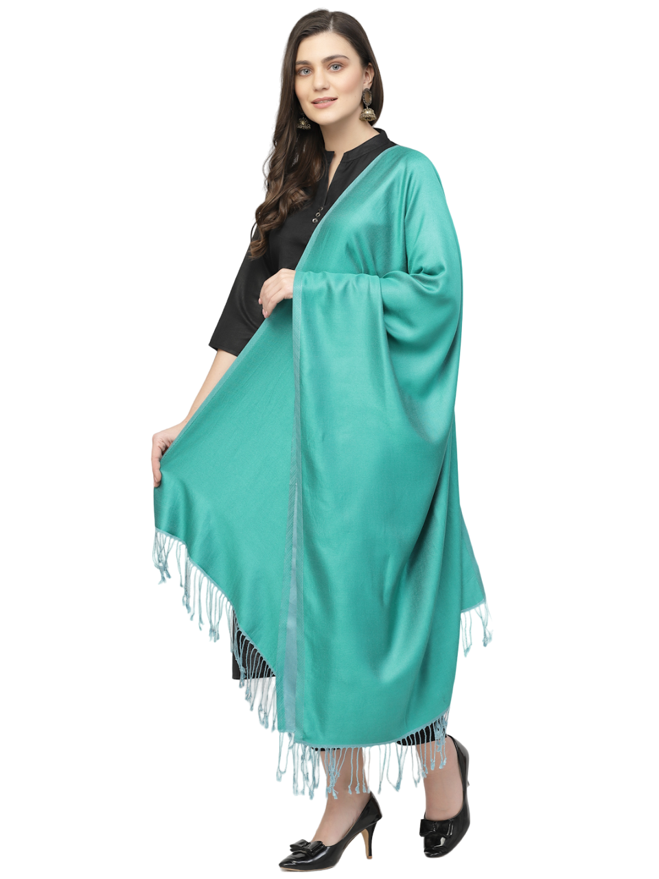 Spatial Solid Reversable Silk Stole
