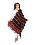 Striped Viscose Rayon Shawl