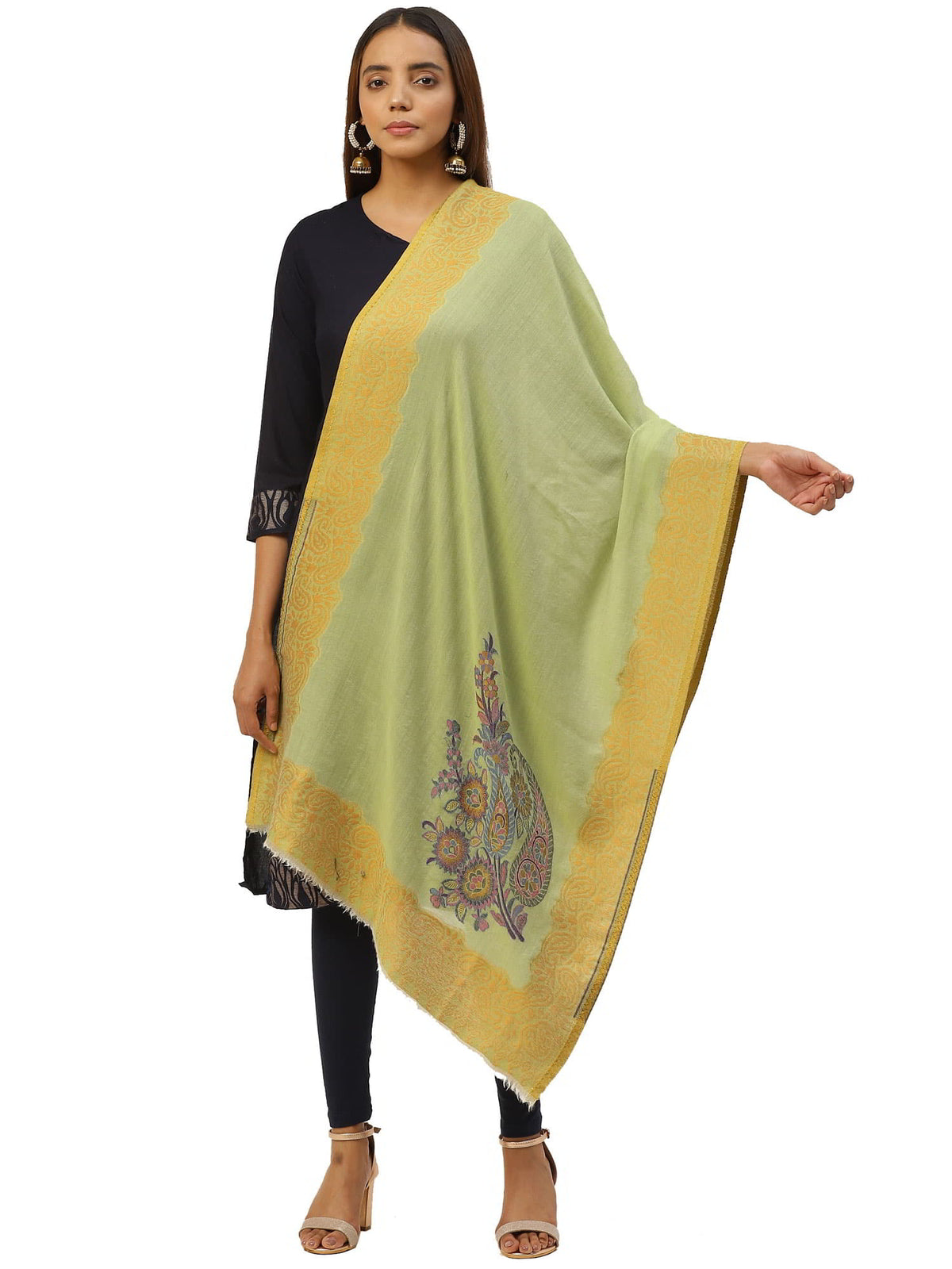 Paisley & Botanical Wool Shawl