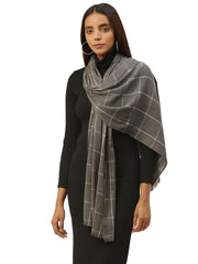 Checkered Acrylic Wool Stole