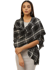 Checkered Acrylic Wool Stole