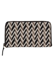Chevron Textured Canvas Wallet