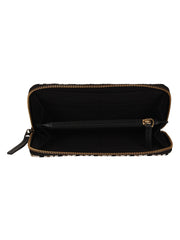 Chevron Textured Canvas Wallet