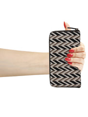 Chevron Textured Canvas Wallet