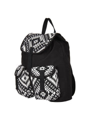 Monochrome Canvas Printed Backpack